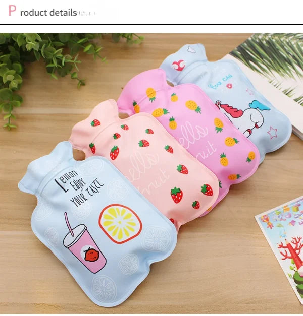mini hot water bottle random designs